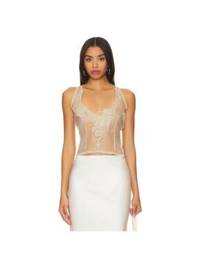Belle Anna Organza Top in Mist